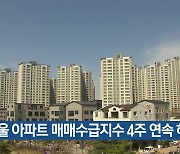 서울 아파트 매매수급지수 4주 연속 하락