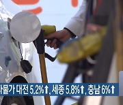 5월 소비자물가 대전 5.2%↑· 세종 5.8%↑·충남 6%↑