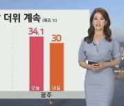 [날씨] 주말 더위 계속, 서울 31도..일요일 곳곳 비
