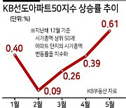 '똘똘한 한채'만 잘나갔다..KB선도아파트50지수 석달째 오름폭 확대