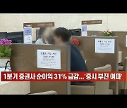 (영상)1분기 증권사 순이익 31% 급감..'증시 부진 여파'