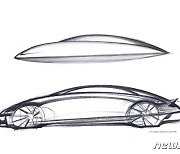 현대차 '아이오닉6' 티저 이미지 공개.."바람 저항 최소화 유선형 디자인"