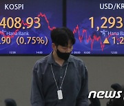 코스피와 원·달러환율 '상승'