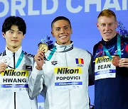황선우, 세계선수권 자유형 200m 은메달..한국 신기록