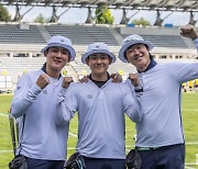 컴파운드 양궁 남자대표팀, 파리월드컵서 단체전 세계신기록