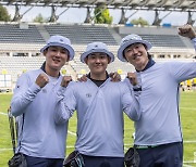 컴파운드 양궁 남자대표팀 파리 월드컵서 세계기록 작성