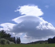 [영상] 제주 하늘에 뜬 UFO? 정체는 '렌즈 구름'