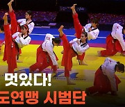 [영상] '아갓탤'이 인정한 환상 발차기..세계태권도연맹 태권도 시범단 공연