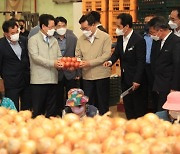 양파 유통 현장 찾은 정황근 "양파 가격, 적정 수준서 관리"