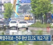전북 곳곳 폭염주의보..전주 완산 33.2도 '최고 기온'