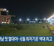 광주·전남 첫 열대야..6월 최저기온 역대 최고