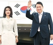 [포토] 尹, NATO 정상회의 출국..韓정상 첫 참석