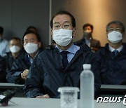 임진강 수해방지 시설 방문한 권영세 장관