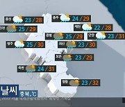 [날씨] 충북 중북부 지역 '50~120mm' 비..낮 최고 28~32도