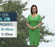 [날씨] 제주 전역 최고 80mm 비 예상..산지 중심 강풍 주의