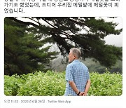 문재인, 사진 업데이트 "드디어 우리집에 메밀꽃이 피었다"