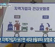 건보 지역가입자 561만 세대 9월부터 보험료 감소