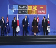 기념촬영하는 아태 파트너 4개국 정상-NATO 사무총장