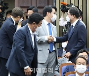 [포토]박용진-강병원, '당권 도전'