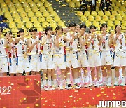 [JB화보] 2022 FIBA U16 아시아여자농구 대회 3위에 오른 한국U16여자농구 대표팀의 시상식 화보