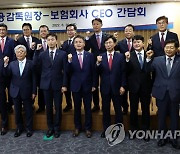금융감독원장-보험회사 CEO 간담회 기념촬영