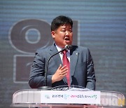 취임사 하는 이상호 강원 태백시장