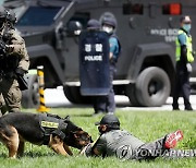 테러범 제압 훈련하는 경찰특수견