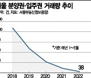 올 1~5월 단 38건..서울 분양권도 거래 가뭄