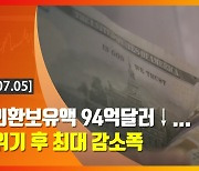 (영상)6월 외환보유액 94억달러↓..금융위기 후 최대 감소폭
