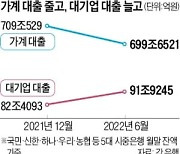 대기업 대출 늘 때 가계대출 '뚝'..은행권, DSR 규제 강화로 울상