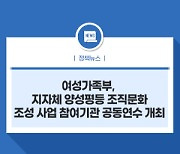 여성가족부, 지자체 양성평등 조직문화 조성 사업 참여기관 공동연수 개최