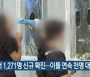 대전·세종·충남서 1,271명 신규 확진..이틀 연속 천명 대