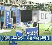 대전·세종·충남서 1,268명 신규 확진..사흘 연속 천명 대