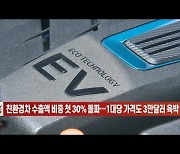 (영상)친환경차 수출액 비중 첫 30% 돌파..1대당 가격도 3만달러 육박