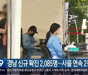 경남 신규 확진 2,085명..사흘 연속 2천 명대