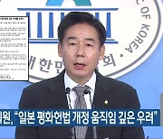 이용호 의원 "일본 평화헌법 개정 움직임 깊은 우려"