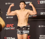 정다운 205.6파운드 계체 통과..17일 UFC 랭킹 진입 도전