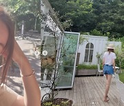 '정우♥' 김유미, 애엄마 맞아? 슬리퍼 차림에도 각선미 대박
