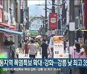 영동지역 폭염특보 확대·강화..강릉 낮 최고 35.6도