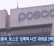고용부, 포스코 '성폭력 사건' 과태료 5백만 원