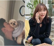 '이경규 딸' 이예림, '♥김영찬'과 떨어져 있나..찐한 뽀뽀 사진에 "보고싶어"