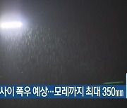 충북 밤사이 폭우 예상..모레까지 최대 350mm