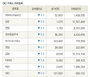 [fnRASSI]장마감, 거래소 하락 종목(현대에너지솔루션 -9.9% ↓)