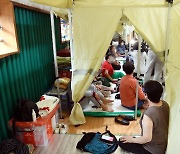 서울 이재민 대피소에서 코로나 확진자 발생