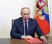 화상 국가안보회의 주재하는 푸틴