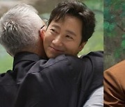조재윤, '한산' VIP 시사회서 뽐낸 존재감..박해일·변요한과 포옹