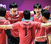한국 남자배구, AVC컵 결승 좌절..중국에 3대 2 패배