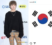 "행복한 광복절" 위너 강승윤→박재범, 잊지않고 태극기 게양한 ★들[종합]