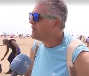 바르셀로나 해변의 좀도둑, 생방송 카메라에 딱 걸렸다