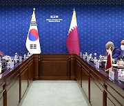 카타르 외교장관 만난 박진 장관